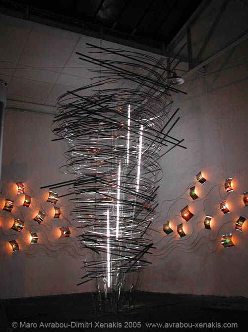 Dimitri Xenakis and M Maro Avrabou's light installation